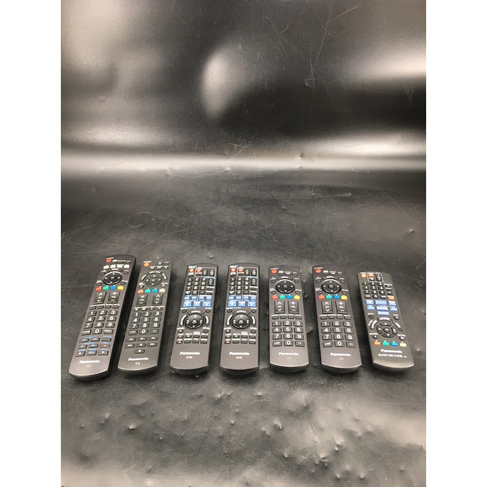 Lot of 7 Panasonic Remote Controls Mixed Models TV‎ DVD AV